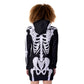 Skeleton Halloween All-Over Print Women's Heavy Fleece Long Hoodie