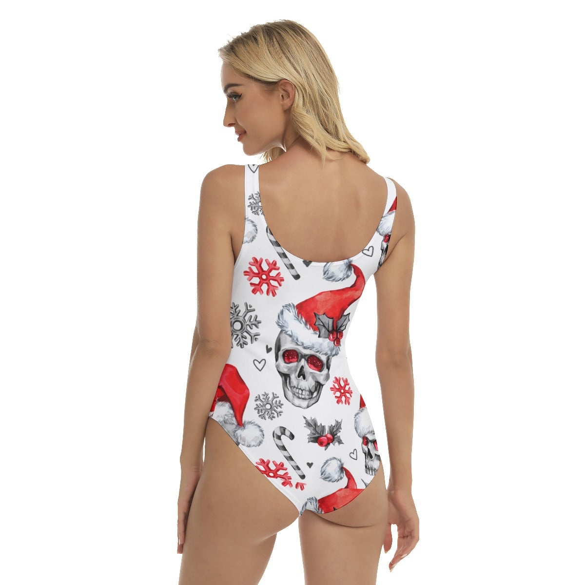 Skull christmas Halloween skeleton Women's One-piece Swimsuit