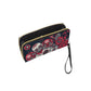 Day of the dead Long Wallet With Black Hand Strap, Sugar skull wallet clutch bag purse