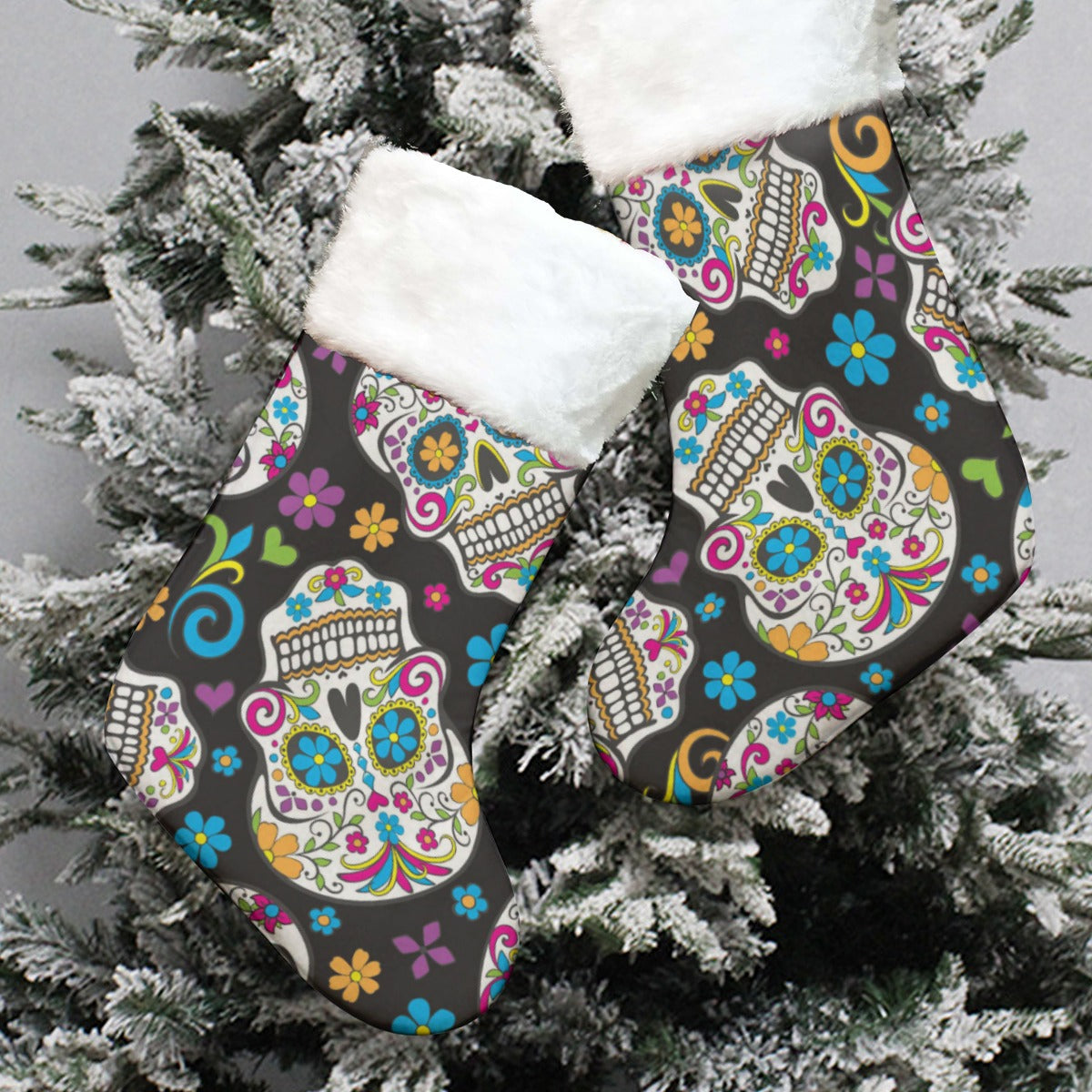 Day of the dead pattern All-Over Print Christmas Socks