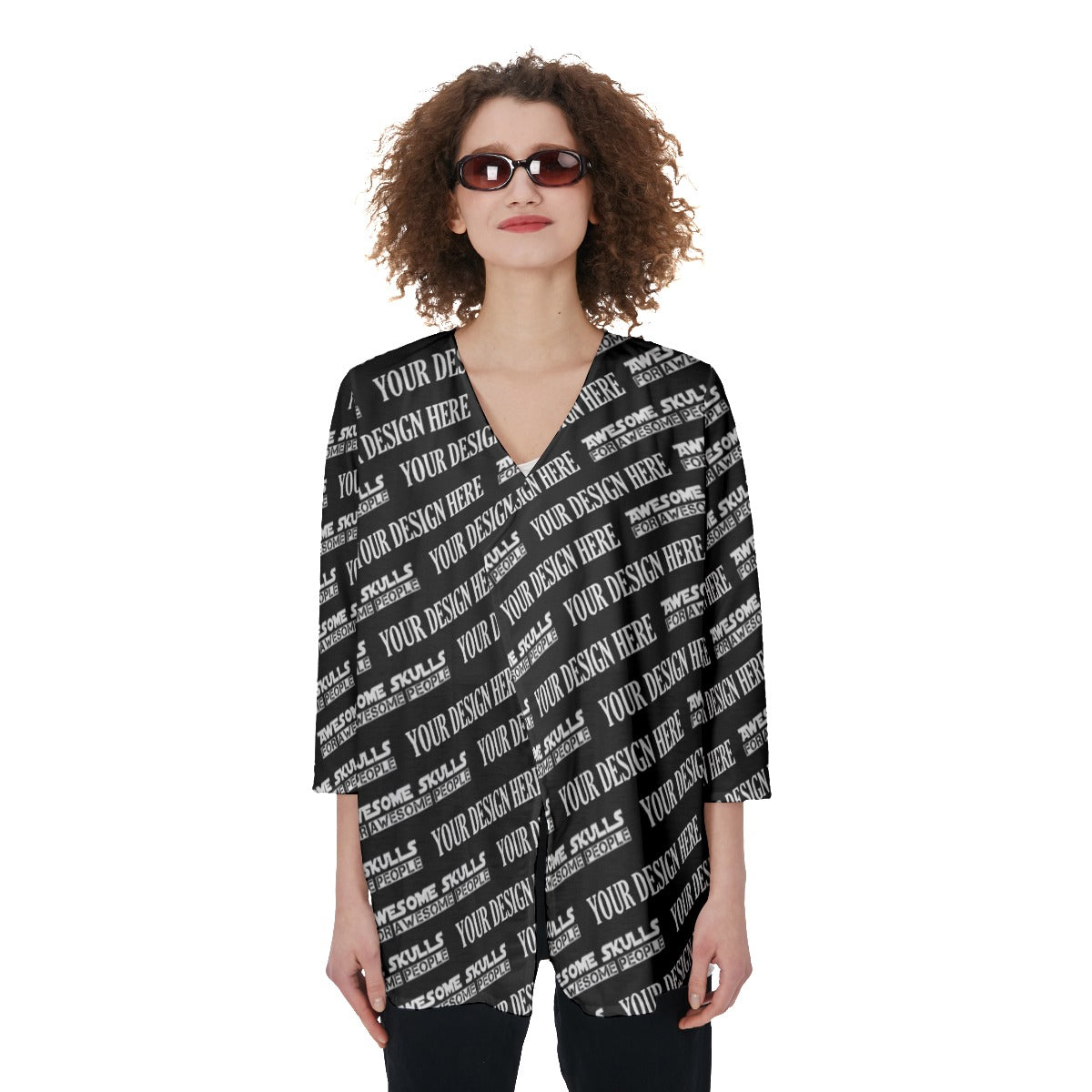 Custom Print on demand POD women's Knitwear & Cardigan Cardigan| JERSEY