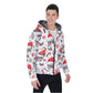 Christmas skull All-Over Print Men's Sherpa Fleece Zip Up Hoodie