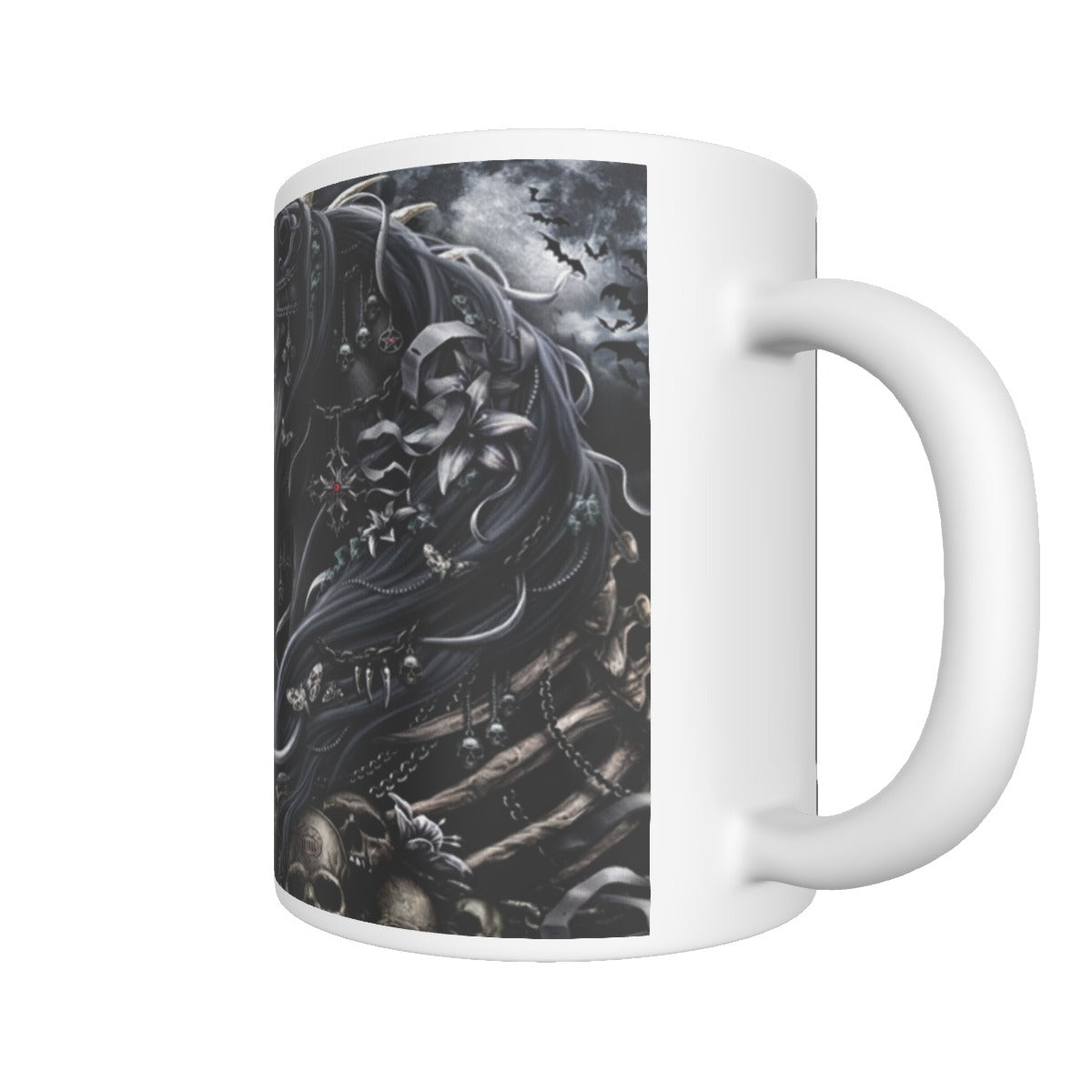 Skull horse Ceramics mug, Gothic horse mug cup tumbler