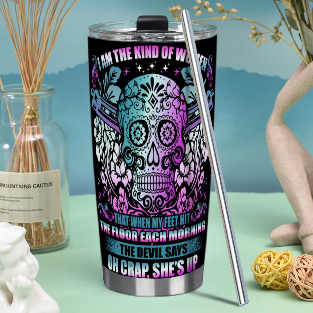 Sugar skullTumbler 20oz/30OZ