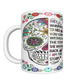 Sugar skull Ceramics mug, Day of the dead mug cup tumbler