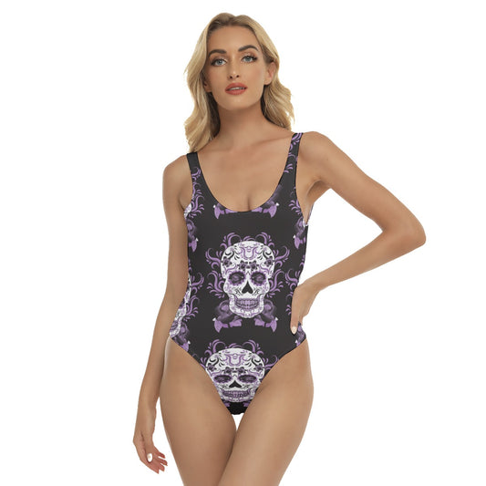 Dia de los muertos skull Women's One-piece Swimsuit, sugar skull swimsuit