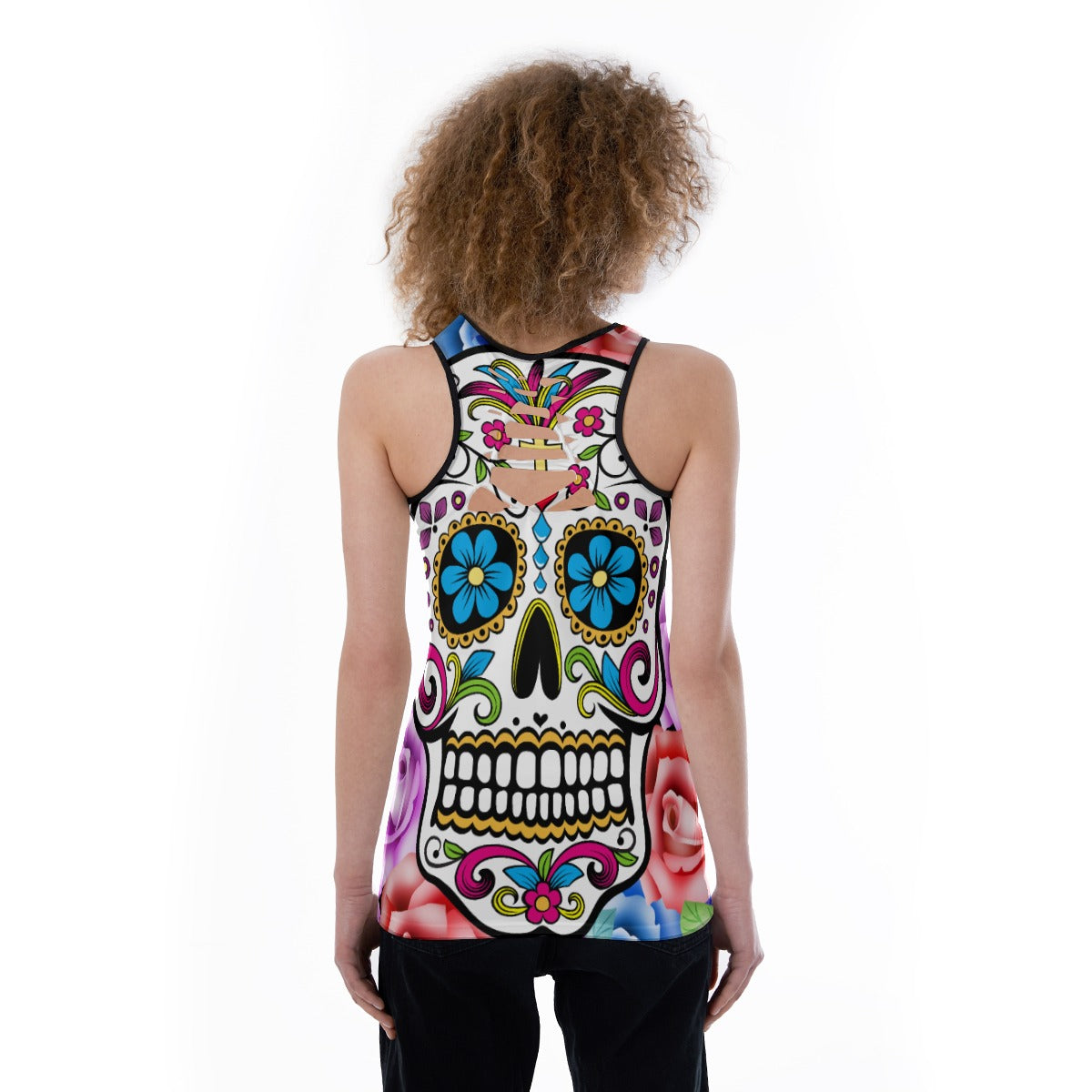 Dia de los muertos Women's Back Hollow Tank Top