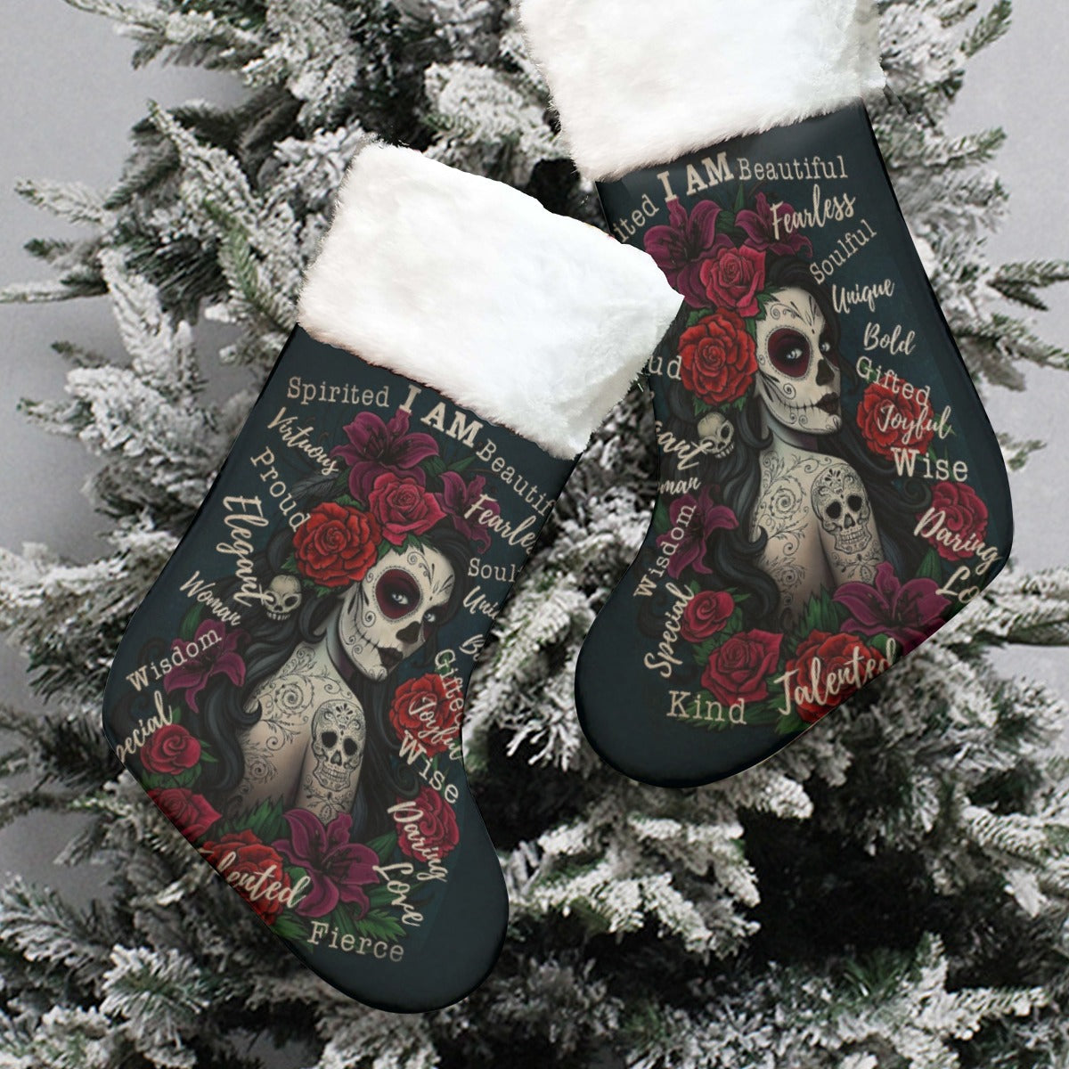 Sugar skull All-Over Print Christmas Socks