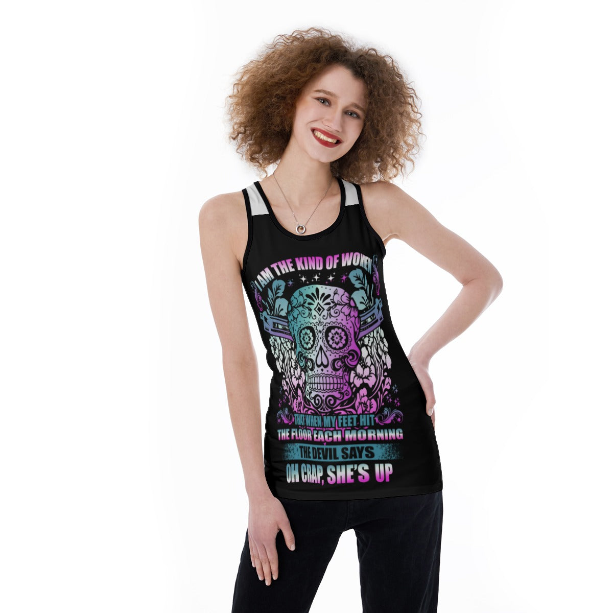 Day of the dead Women's Back Hollow Tank Top