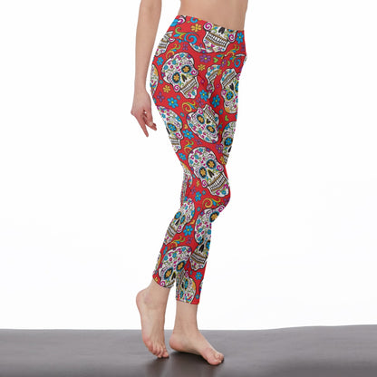 Sugar skull Did de los muertos gothic Women's Casual Leggings