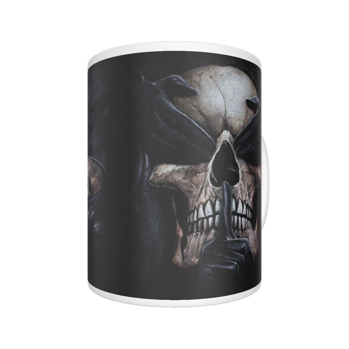 No see no hear no speak evils ceramics mug, skull tumbler cup