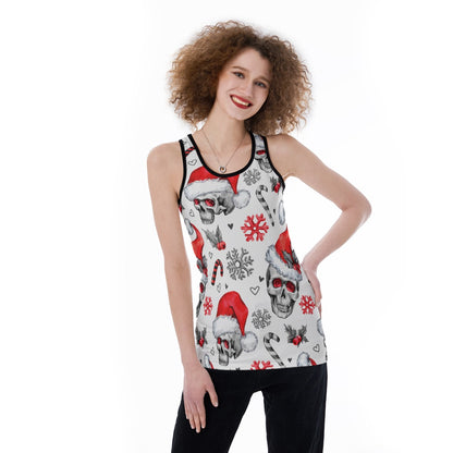 Sugar skull All-Over Print Women's Back Hollow Tank Top