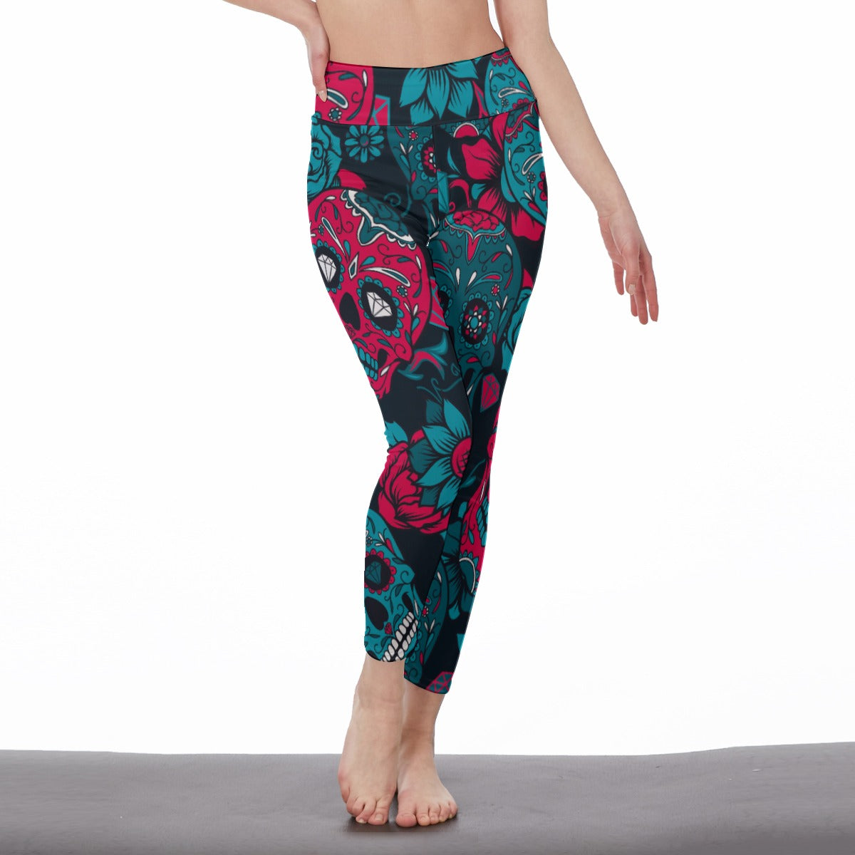 Day of the dead sugar skull Women's Casual Leggings