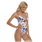 Floral skull Women's One-piece Swimsuit, Skeleton Halloween skull swimsuit