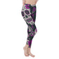 Purple sugar skull All-Over Print Casual Leggings