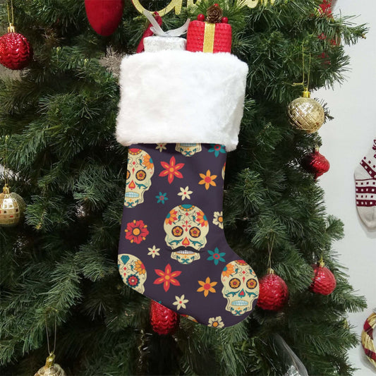 Day of the dead skull Christmas Socks