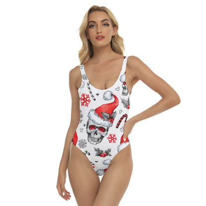 Skull christmas Halloween skeleton Women's One-piece Swimsuit