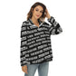 Custom print on demand pod Women's Hoodie Borg Fleece Sweatshirt With Half Zip