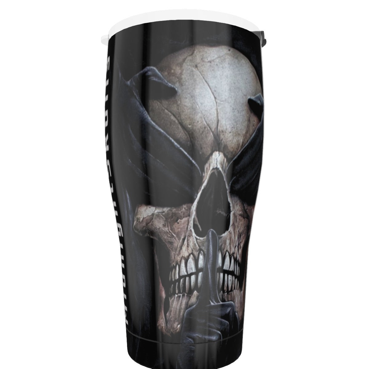 No see no hear no speak evils skull Halloween Tumbler 30oz