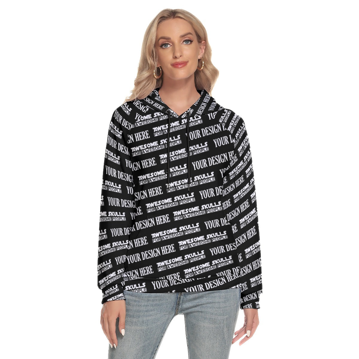 Custom print on demand pod Women's Hoodie With Raglan Sleeve