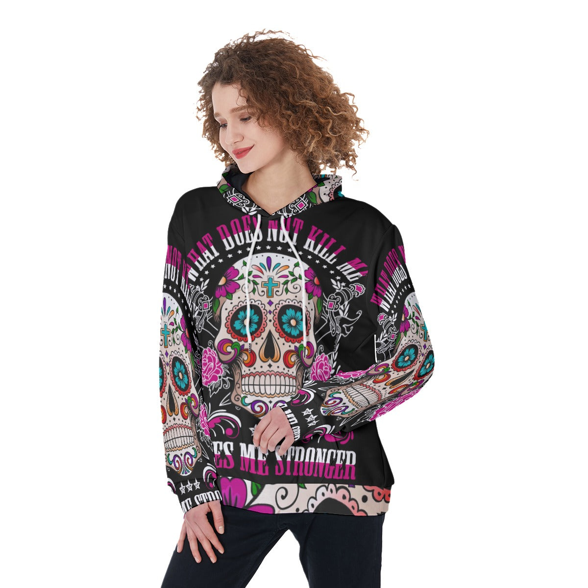 Sugar skull Women's Pullover Hoodie, Day of the dead Hoodie