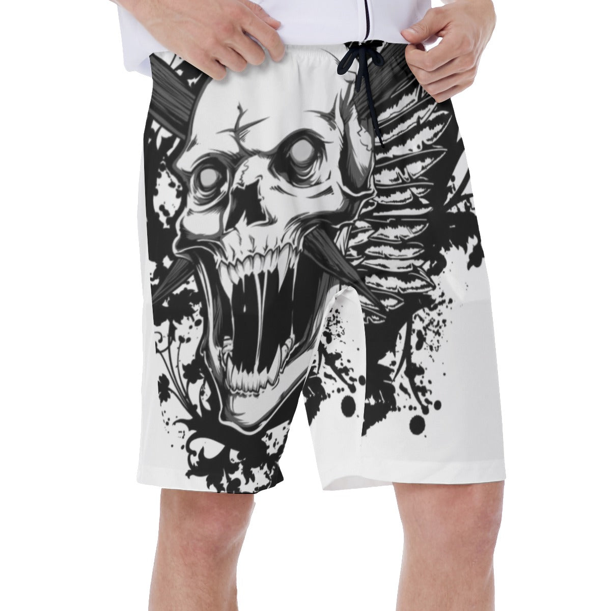 Gothic skull Men's Beach Shorts