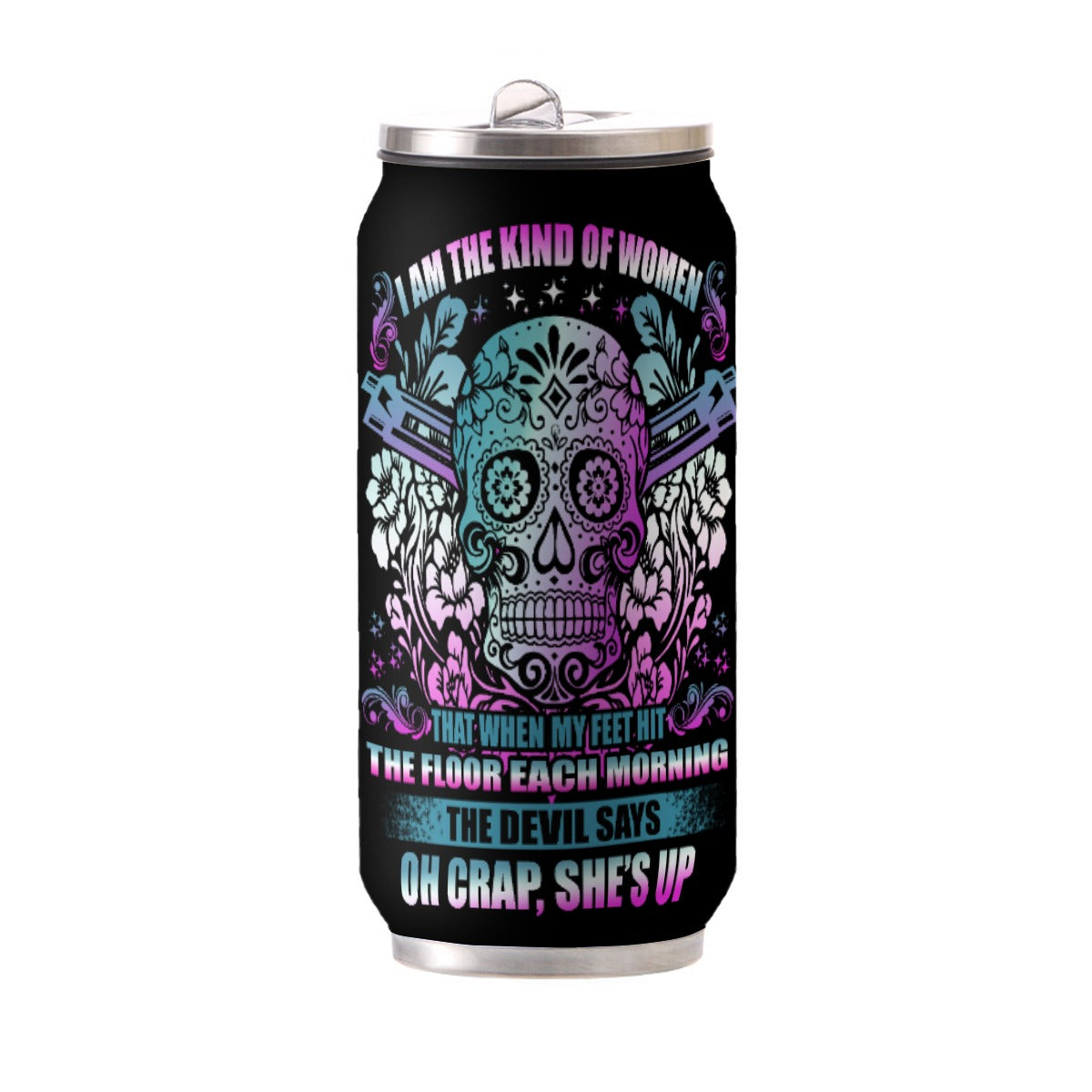 Sugar skull Day of the dead Can Thermos Cup