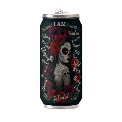 Sugar skull Can Thermos Cup