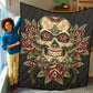 Day of the dead sugar skull Household Lightweight & Breathable Quilt, Skeleton halloween blanket