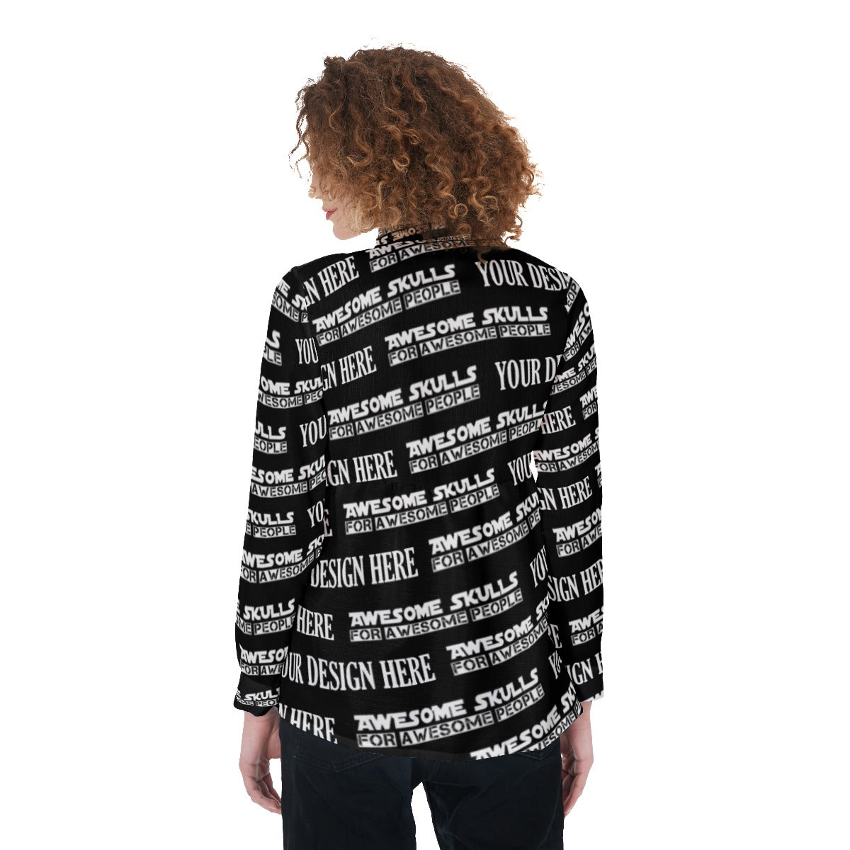 Custom print on demand pod Women's Shirts Elastic-Back Shirt