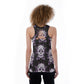 Dia de los muertos skull Women's Back Hollow Tank Top, sugar skull tank top shirt