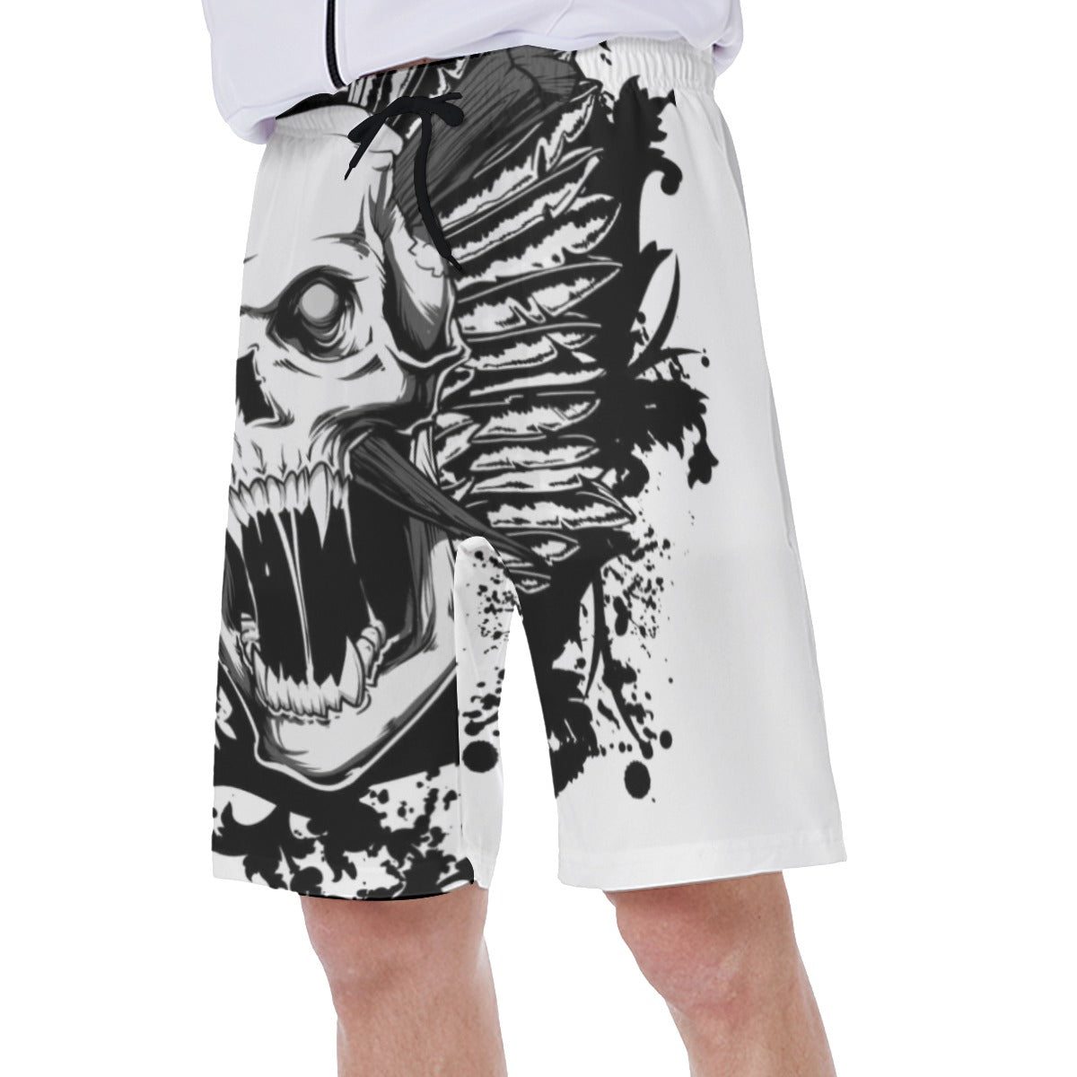 Gothic skull Men's Beach Shorts