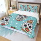 Sugar skull Three Piece Duvet Cover Set