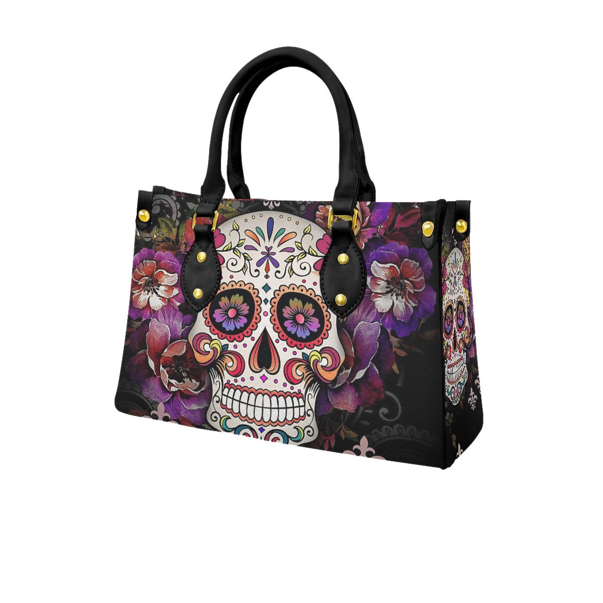 Sugar skull Women's Tote Bag With Black Handle