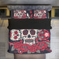 4 pcs Sugar skull floral pattern Four-piece Duvet Cover Set