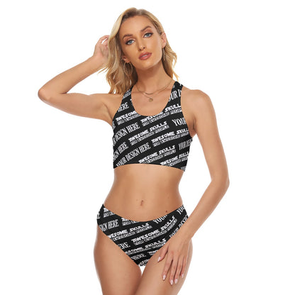 Custom Print on demand POD women's swimsuit Bandage One-piece Swimsuit