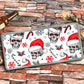 Skull santa claus license plate, gothic Vintage License Plate Decoration Painting