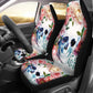 Sugar skull Gothic skeleton Universal Car Seat Covers