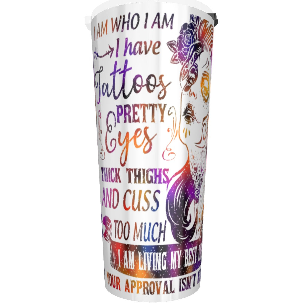 Sugar skull girl Tumbler 30oz, Day of the dead tumbler mug cup