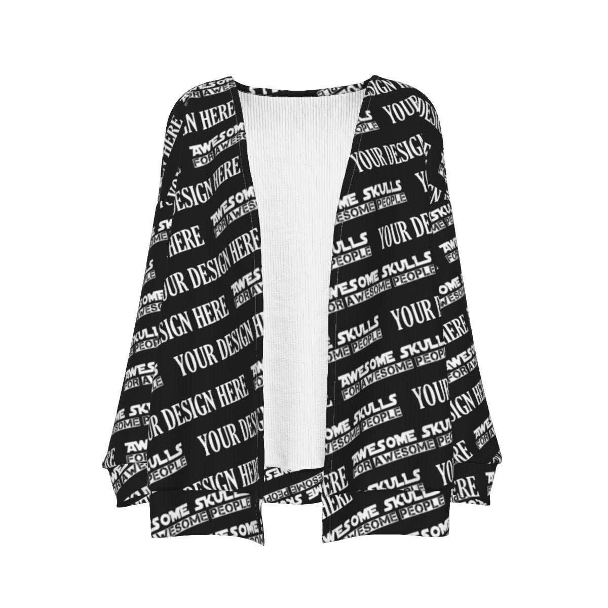 Custom Print on demand POD women's Knitwear & Cardigan Imitation Knitted Cardigan