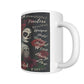 Sugar skull girl Ceramics mug, Day of the dead mug cup