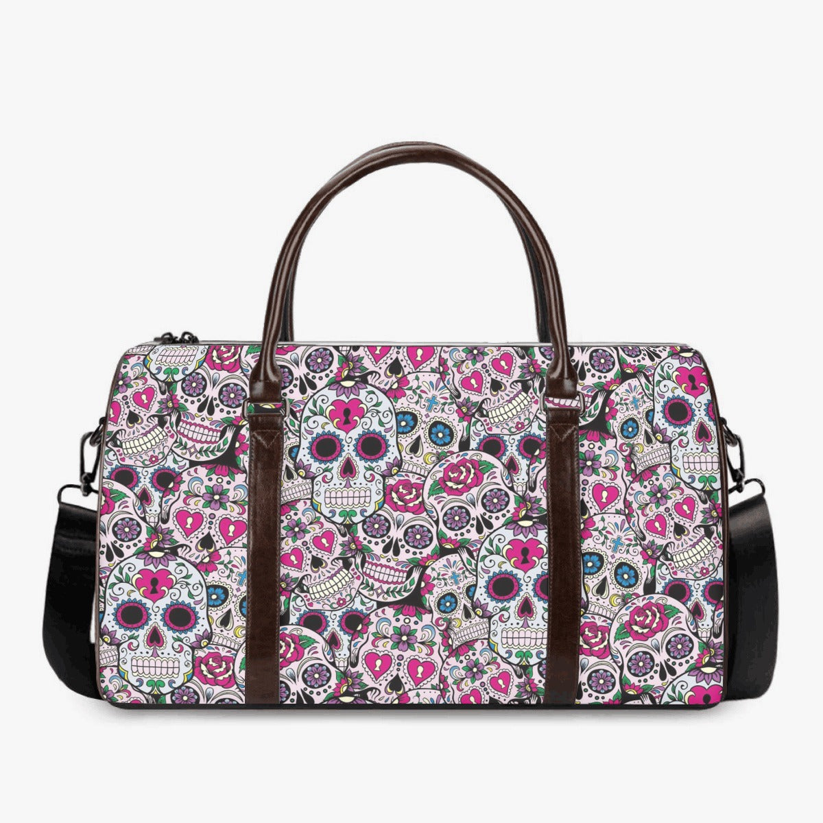 Cinco de mayo skull Canvas Weekend Travel Bag, day of the dead Carry On Bag, floral sugar skull Canvas Weekend Travel Bag, cinco de mayo skull bag