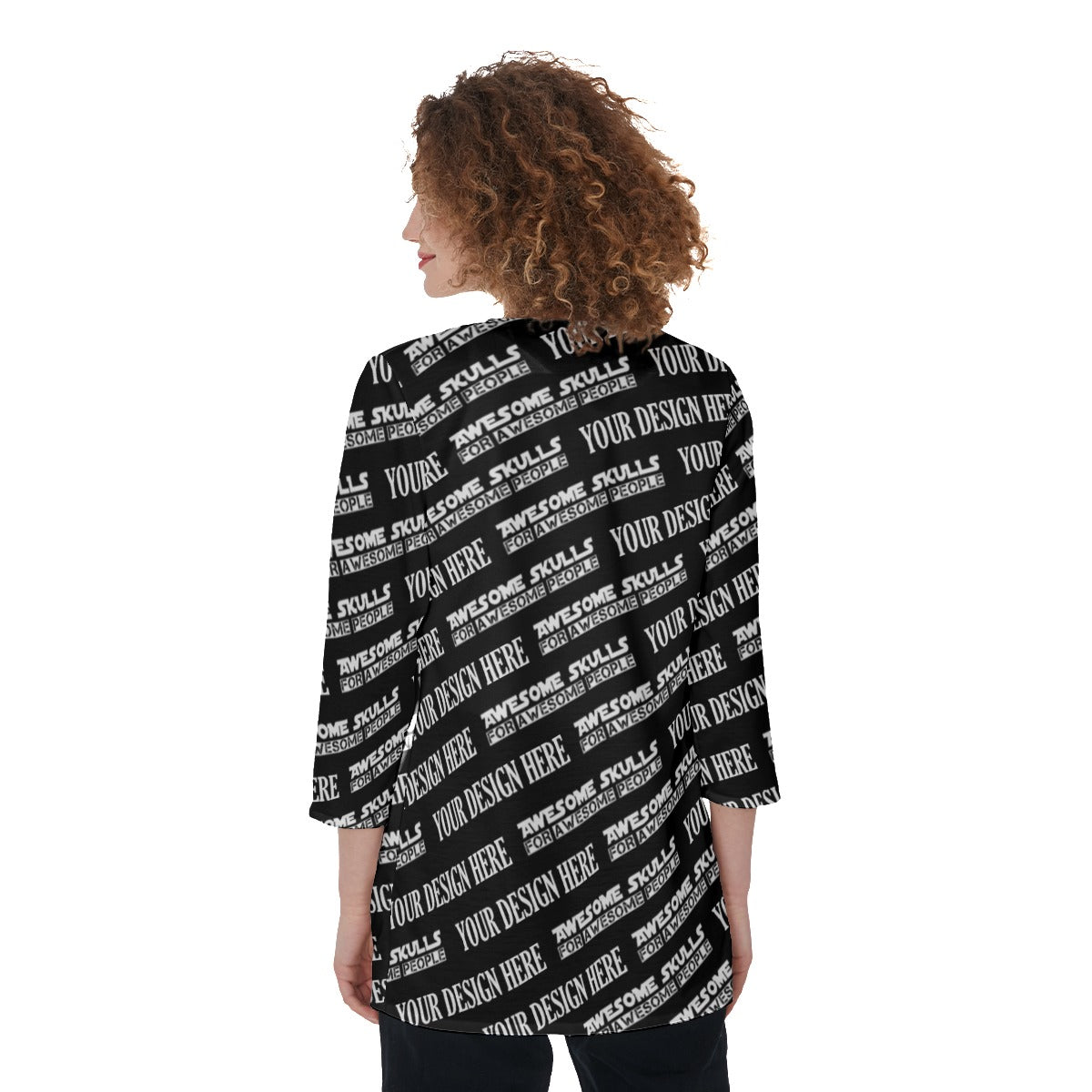 Custom Print on demand POD women's Knitwear & Cardigan Cardigan| JERSEY