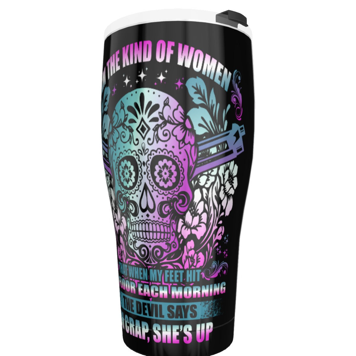 Sugar skull Tumbler 30oz/ 20 OZ, Sugar skull mug