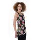 Day of the dead Dia de los muertos skull Women's Back Hollow Tank Top