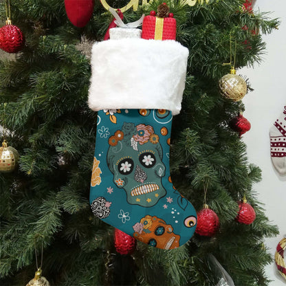 Sugar skull stocking All-Over Print Christmas Socks
