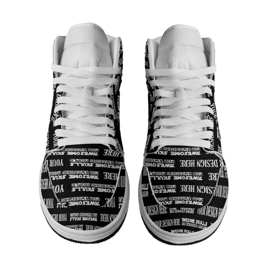 Custom Print on demand POD Women's Synthetic Leather Stitching Shoes