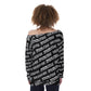 Custom print on demand pod Women's Hoodie Off-Shoulder Sweatshirt