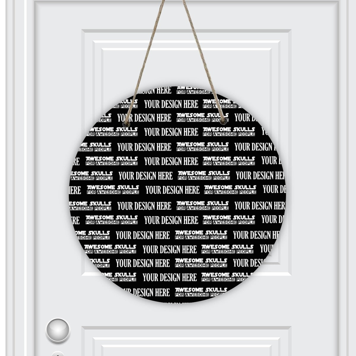 Custom Print on demand POD Round House Number Door Hanger