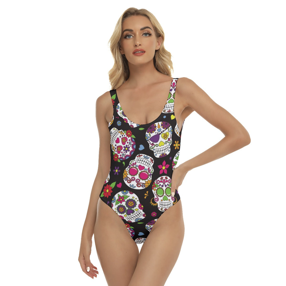 Day of the dead sugar skull Women's One-piece Swimsuit